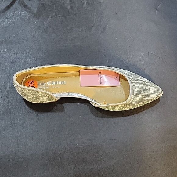 BRAND NEW JUICY COUTURE JEWEL STUDDED D'ORSAY POINTED TOE SLIP-ON FLAT SHOE - Picture 13 of 15